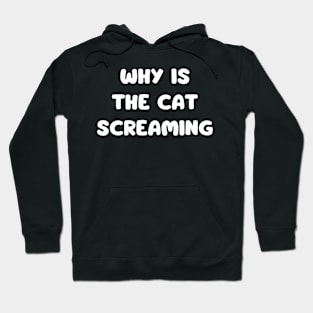 why is the cat screaming - funny cat Hoodie